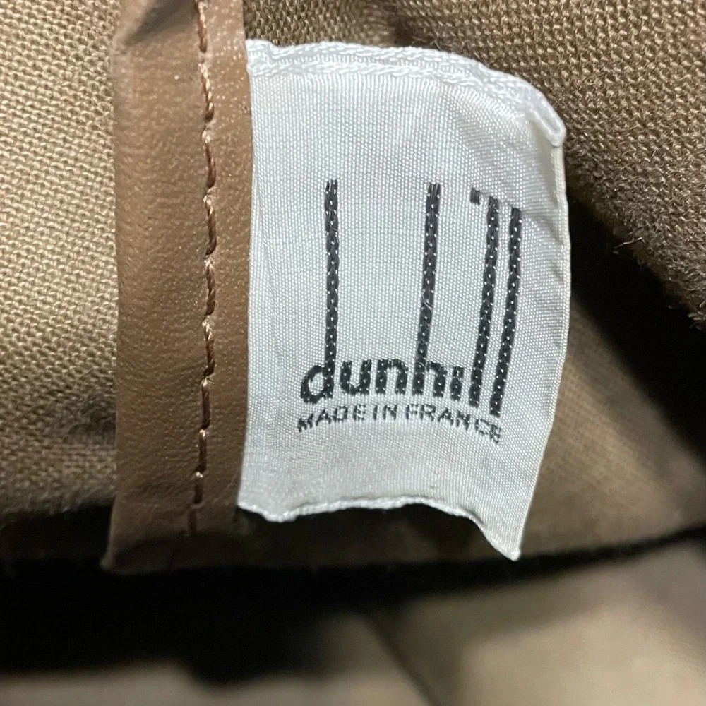 Dunhill Authentic Vintage Brown and Black Canvas Travel Bag